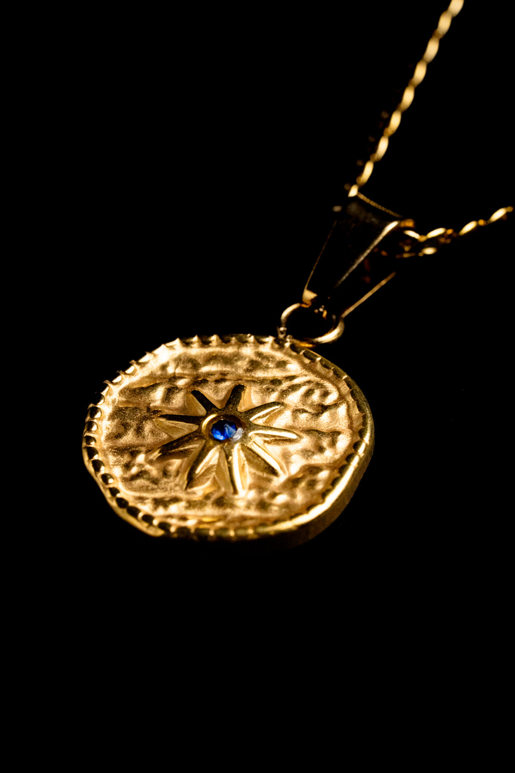 CDD Rosa de los vientos vintage con piedra azúl