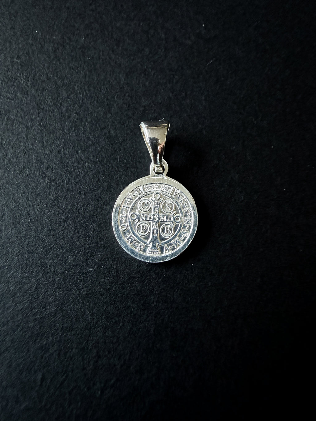 Plata 925 Dije Medalla de San Benito