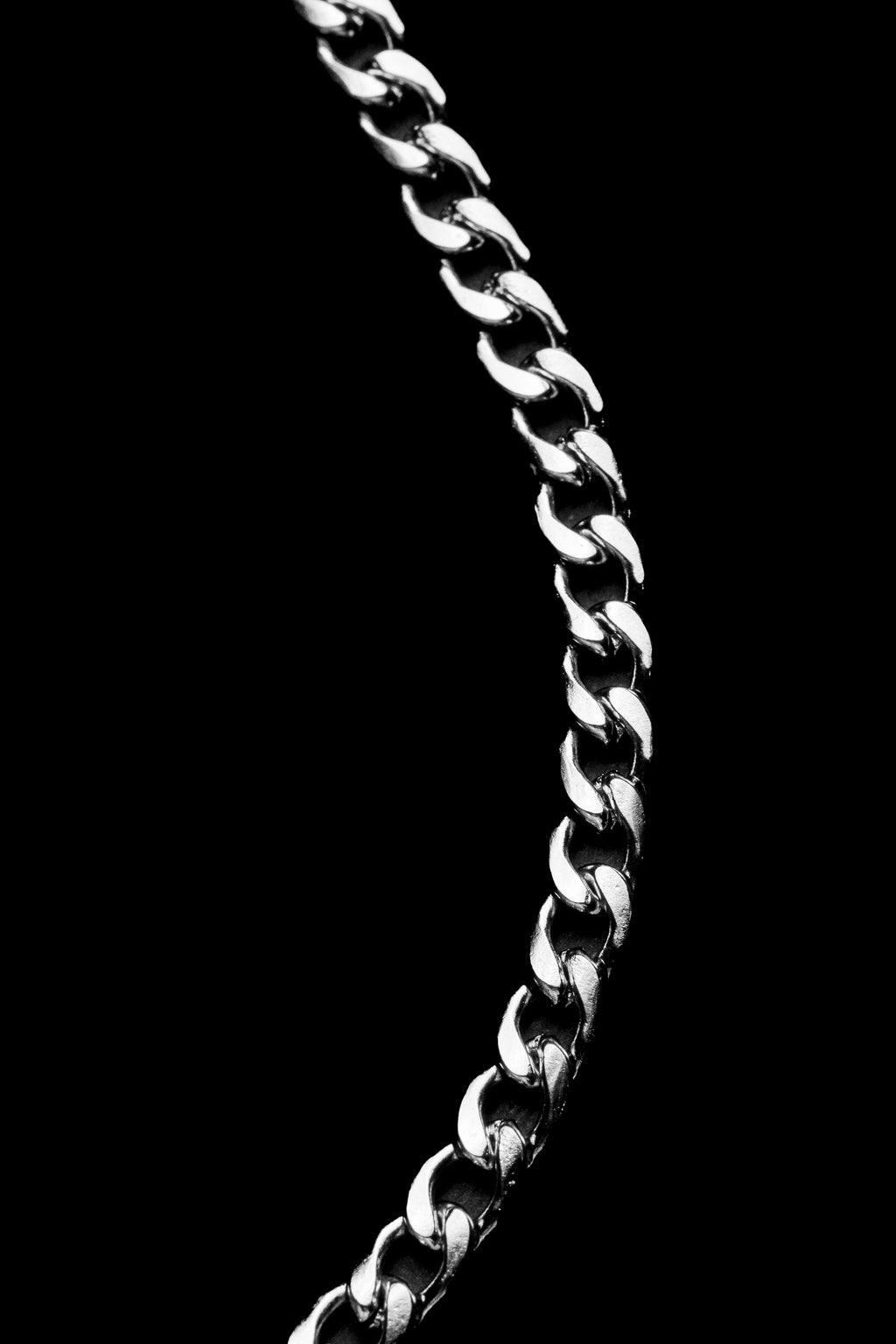 Pulsera Cubana Fina Plateada