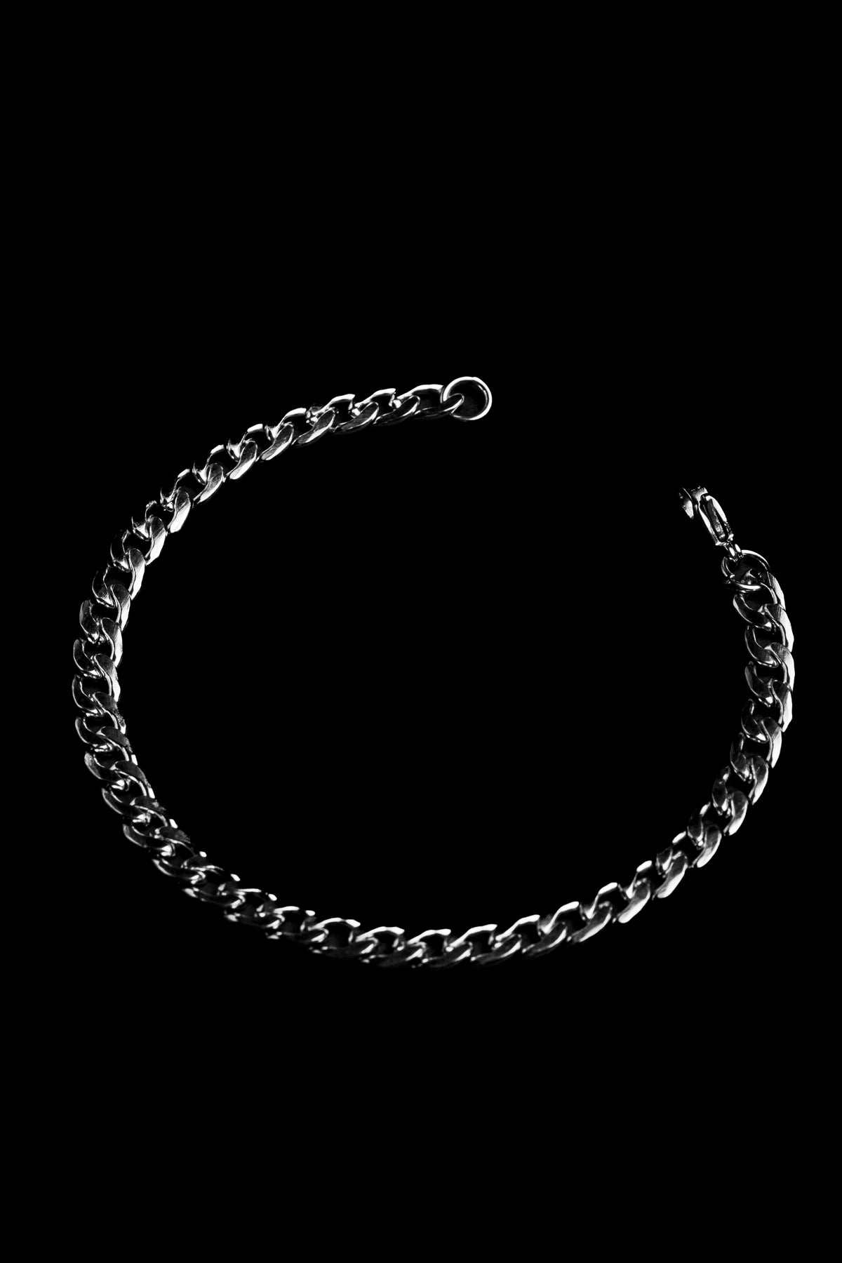 Pulsera Cubana Fina Plateada