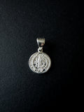 Plata 925 Dije Medalla de San Benito