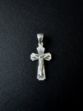 Plata 925 Dije de Cruz Texturizado
