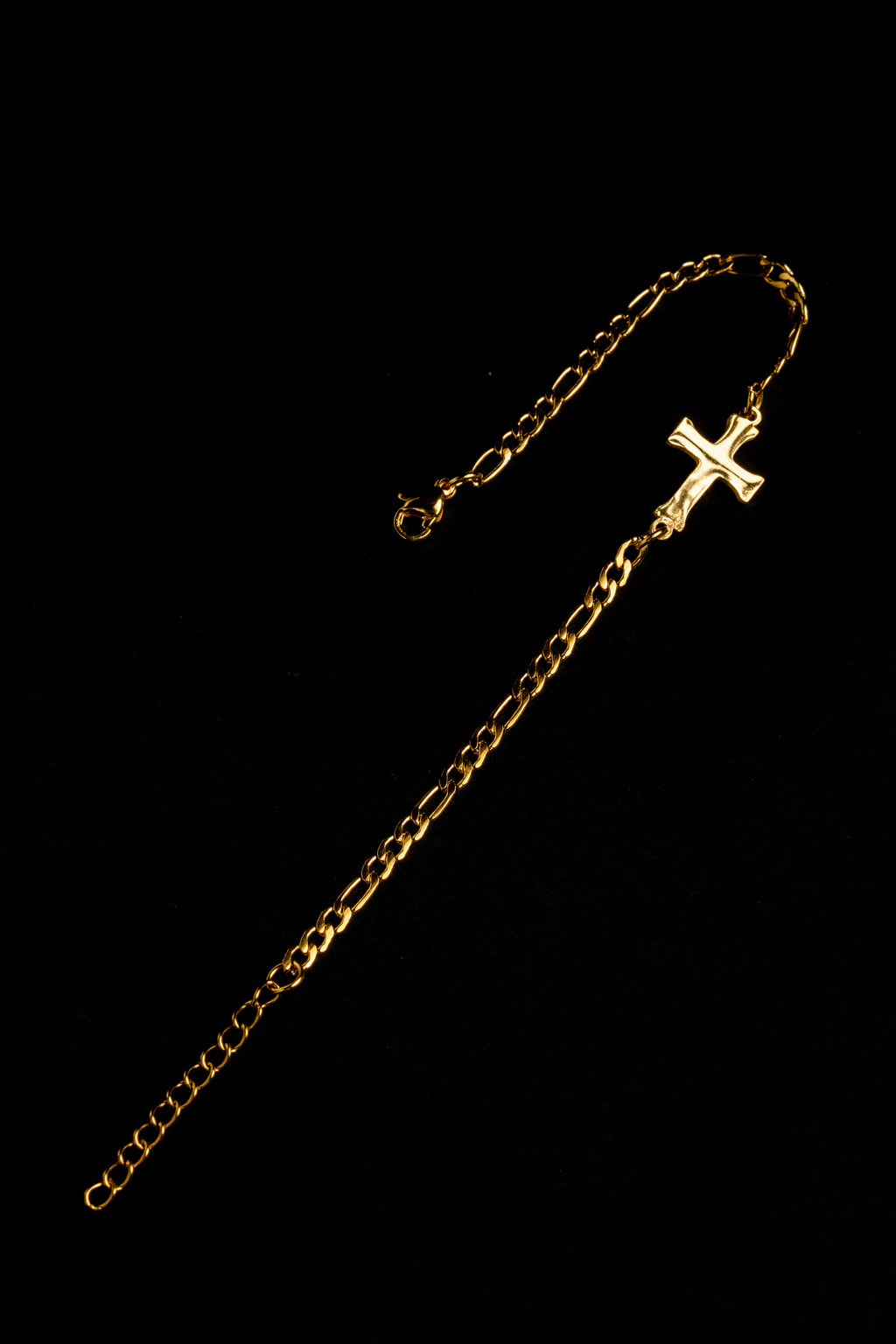 Pulsera Fígaro con CruzDorada